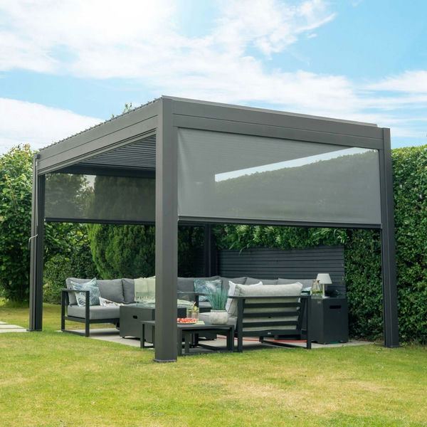 Titan Pergola Pull Down Screen - 4000mm - Grey Price Comparisons | Compare The Build