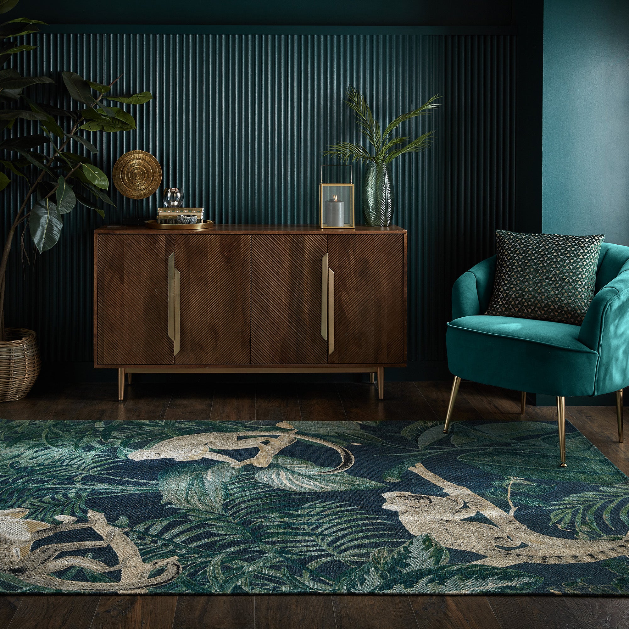 Jungle Luxe Rug Navy Price Comparisons | Compare The Build