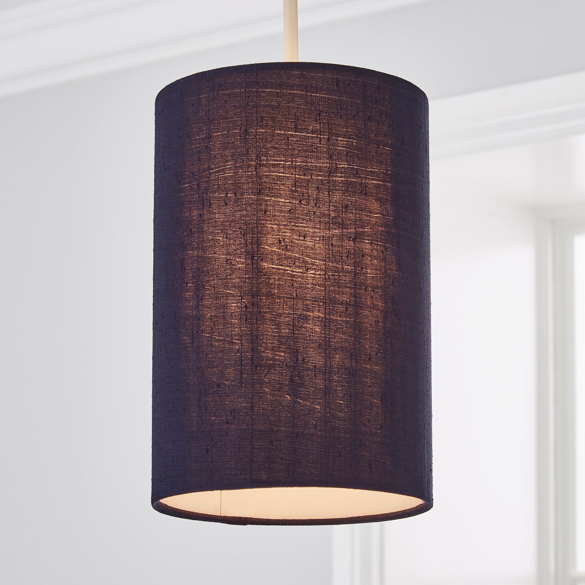 Mariah Faux Silk 15cm Cylinder Lamp Shade Navy Blue Price Comparisons | Compare The Build