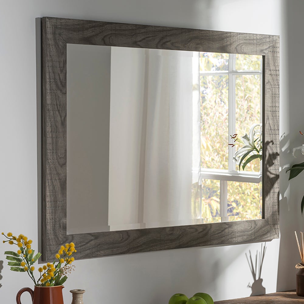 Yearn Framed Wall Mirror, Grey Grey Price Comparisons | Compare The Build