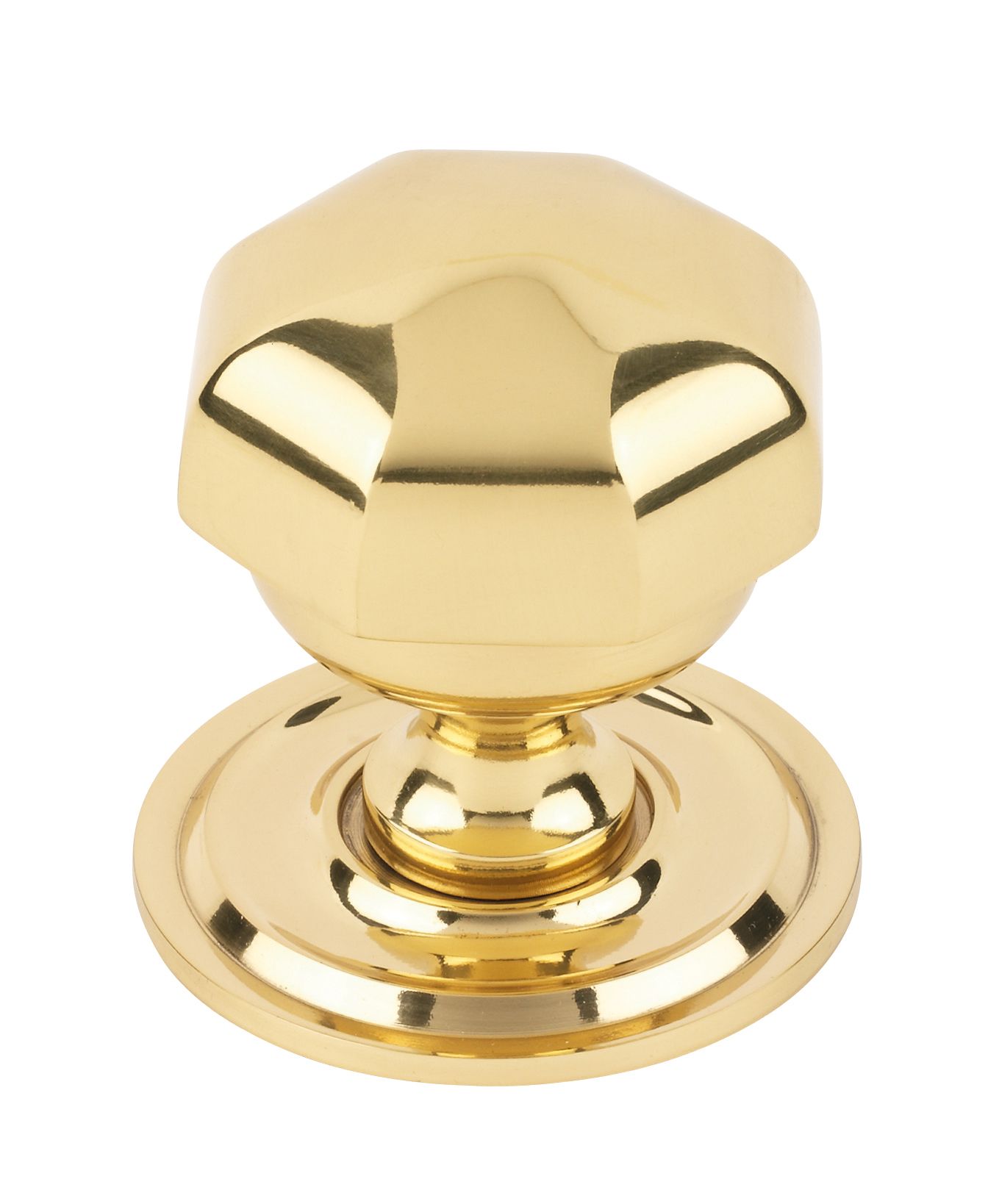 Polished Brass Effect External Knob Octagonal Centre Door Knob (D)77 mm Price Comparisons | Compare The Build