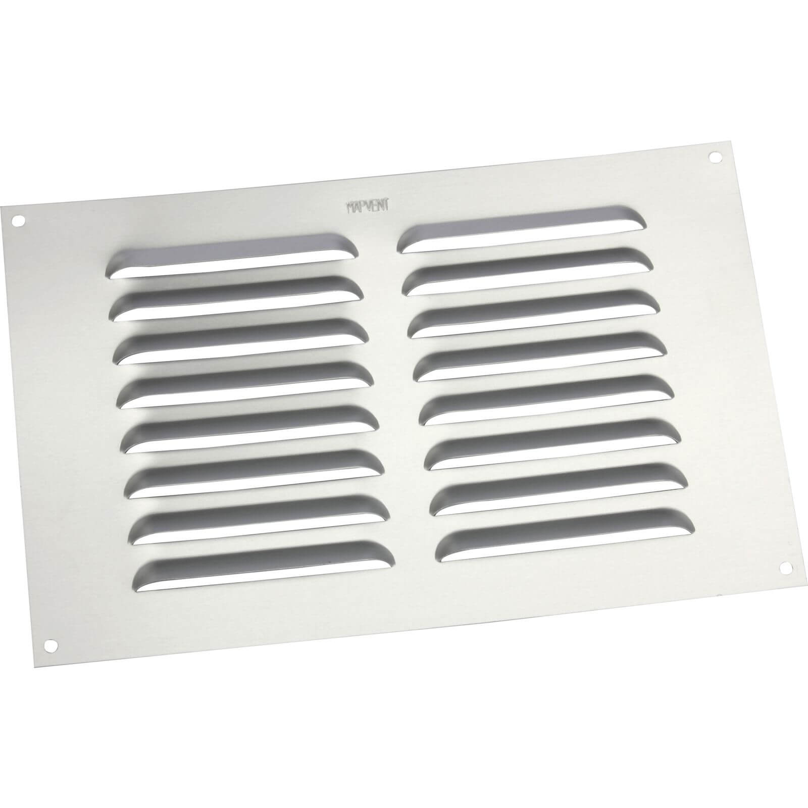 Fixed Louvre Vent - 229 x 152mm - Silver Aluminium | Compare The Build