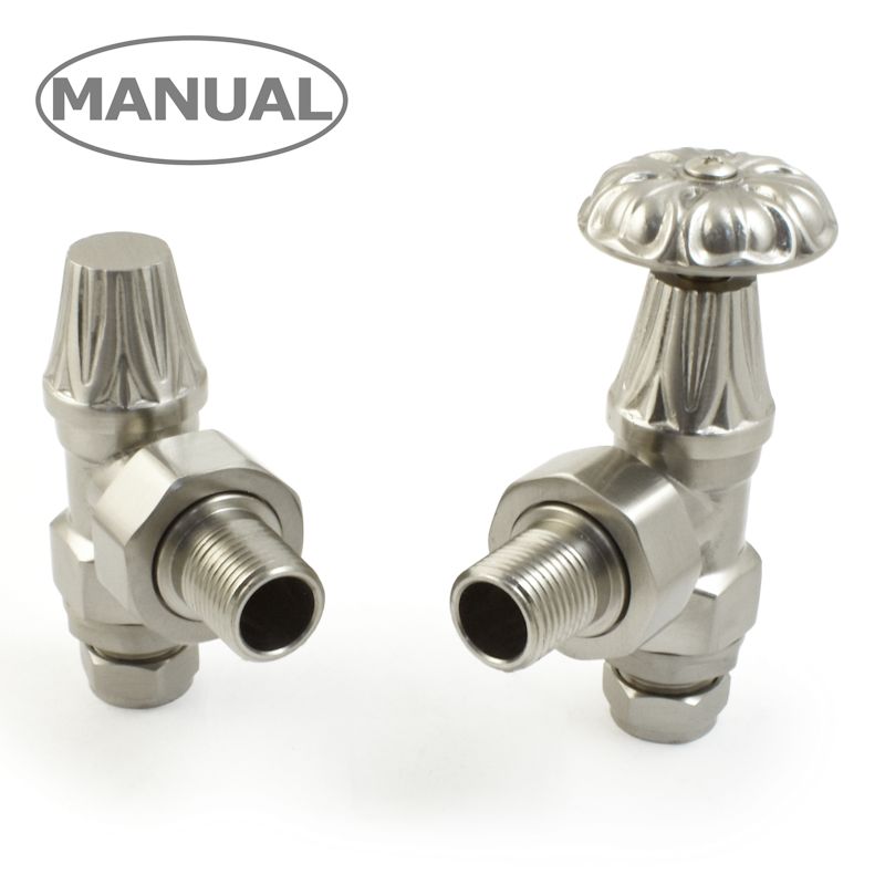 West Manual Valves, Abbey, Satin Nickel Angled - 22mm Price Comparisons | Compare The Build