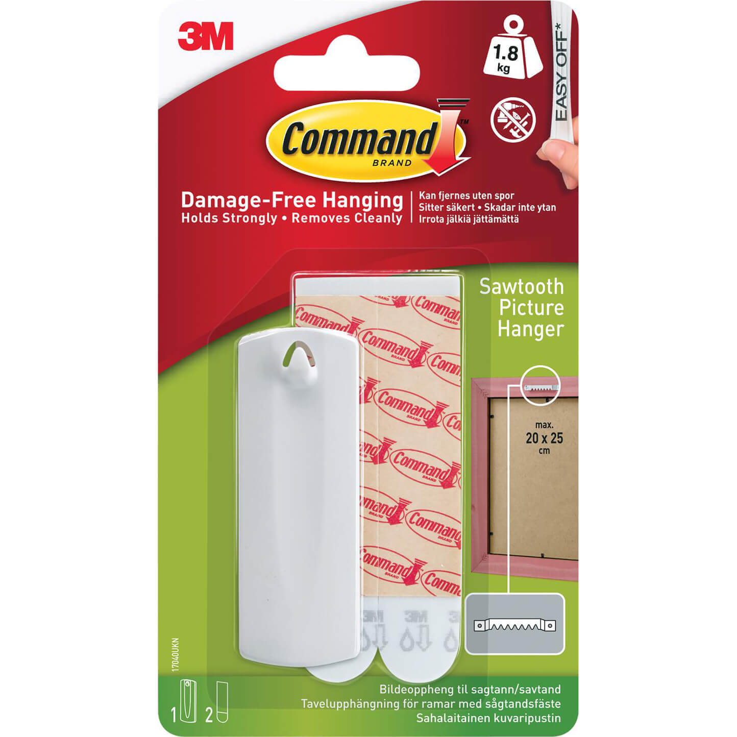 Command Adhesive Strip Sawtooth Picture Hanger White Pack of 1 Price Comparisons | Compare The Build