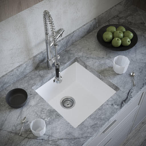 Sauber White Composite Undermount Inset Kitchen Sink Price Comparisons | Compare The Build