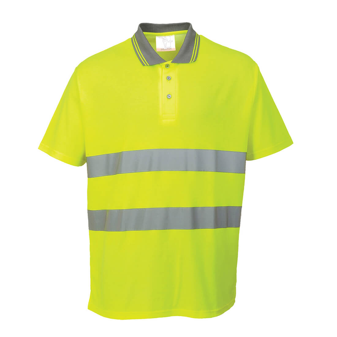 Portwest Mens Class 2 Hi Vis Cotton Comfort Polo Shirt Yellow 2XL Price Comparisons | Compare The Build