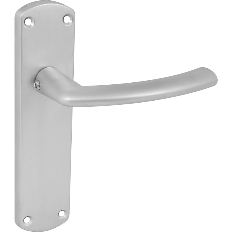 Serozzetta Dos Door Handles Latch Satin (Pair) in Chrome | Compare The Build