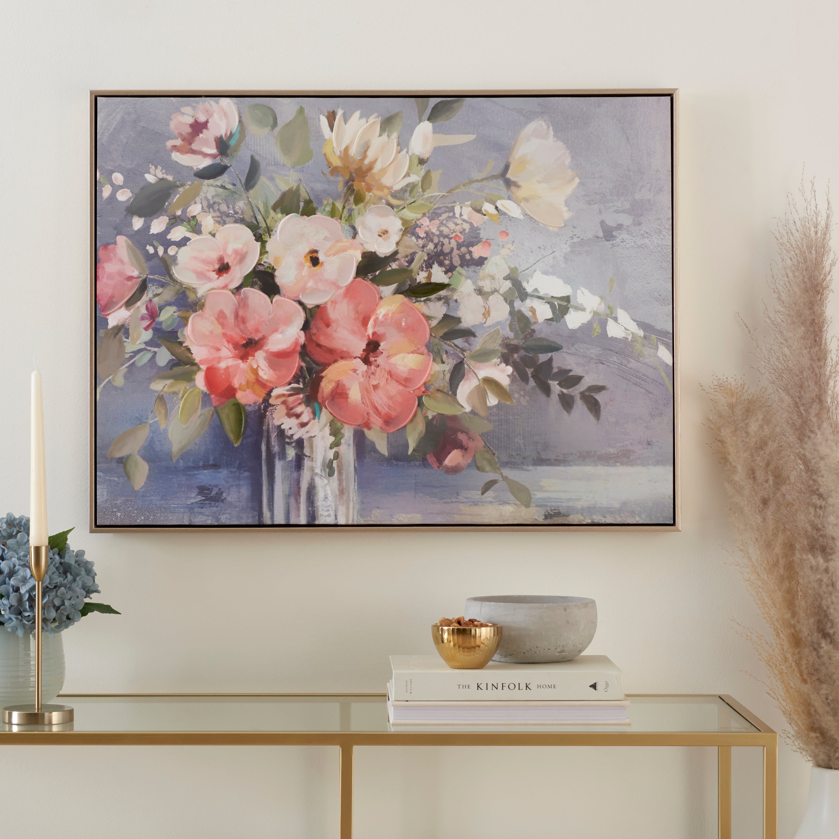 Watercolour Floral Canvas 60x80cm Pink | Compare The Build