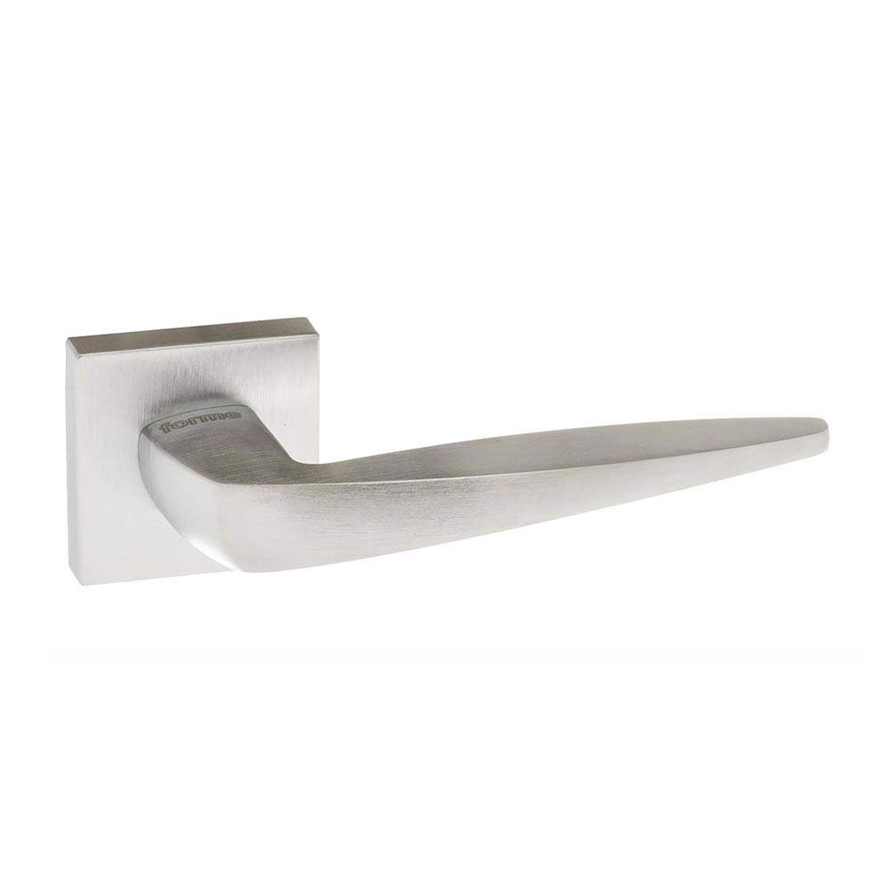 Atlantic Forme Foglia Designer Lever on Minimal Square Rose - Satin Chrome Atlantic UK FMS272SC | Compare The Build