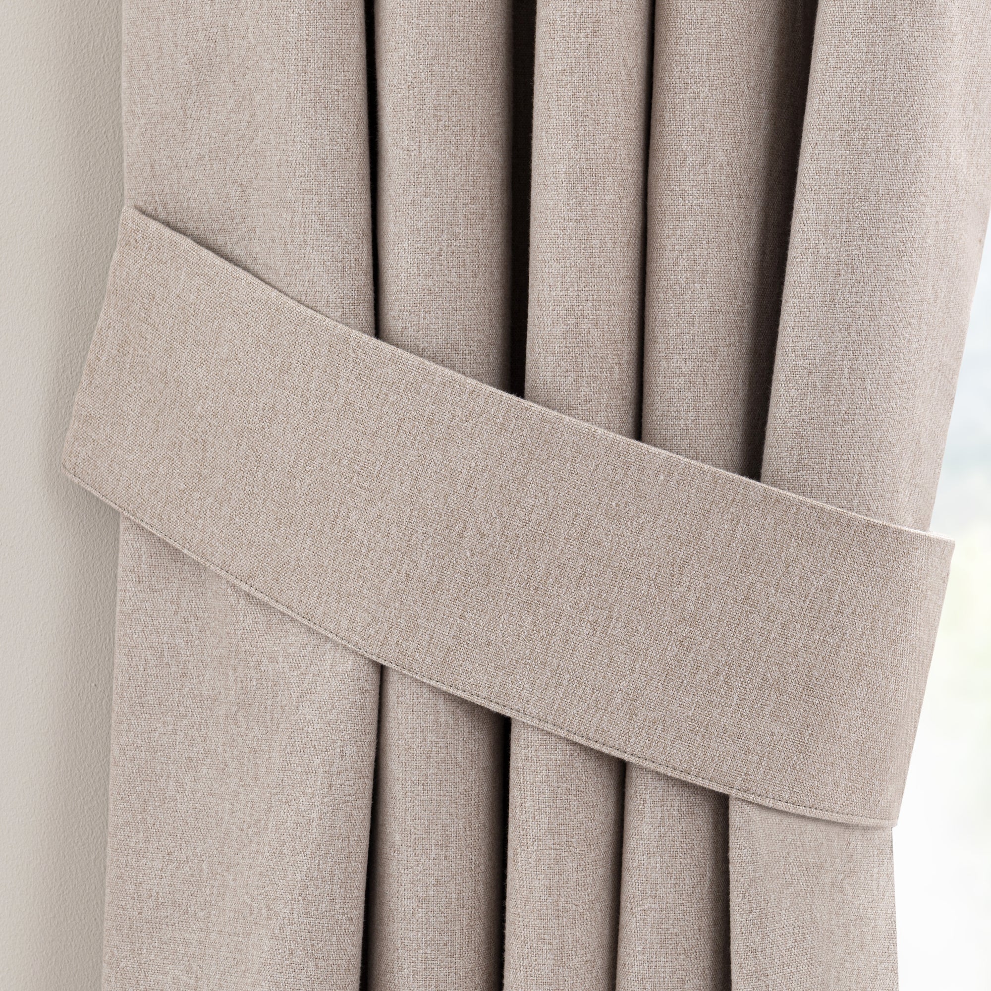 Luna Pebble Pencil Pleat Tieback Brown Price Comparisons | Compare The Build