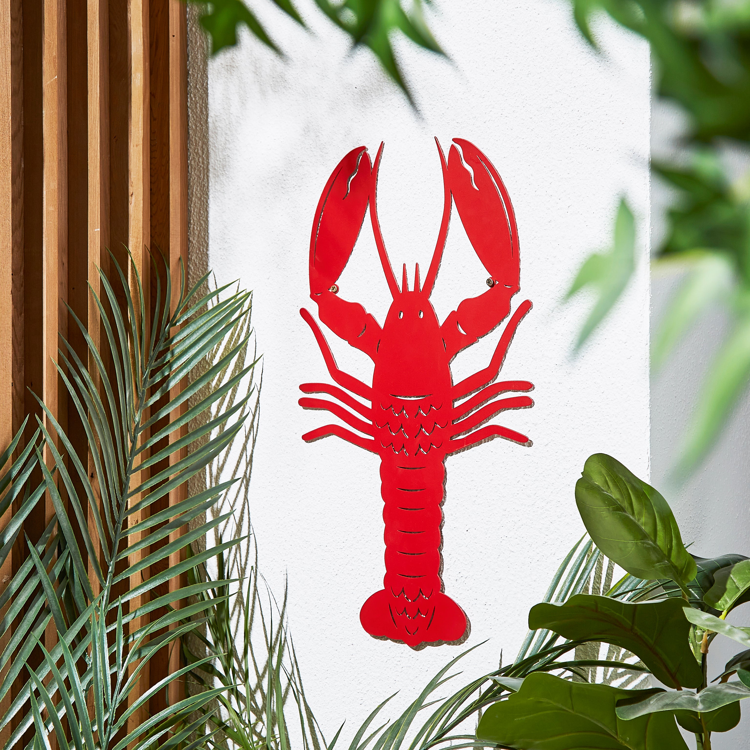 Riviera Lobster Indoor Outdoor Metal Wall Art Red Price Comparisons | Compare The Build