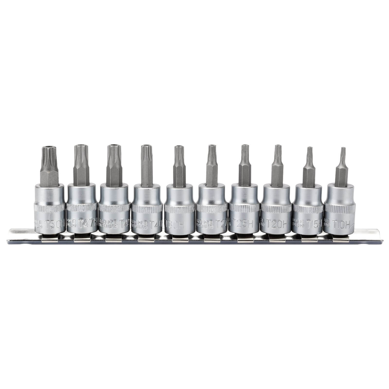 Draper 10 Piece 3/8" Drive Torx Socket Bit Set 3/8" 55mm | Compare The Build