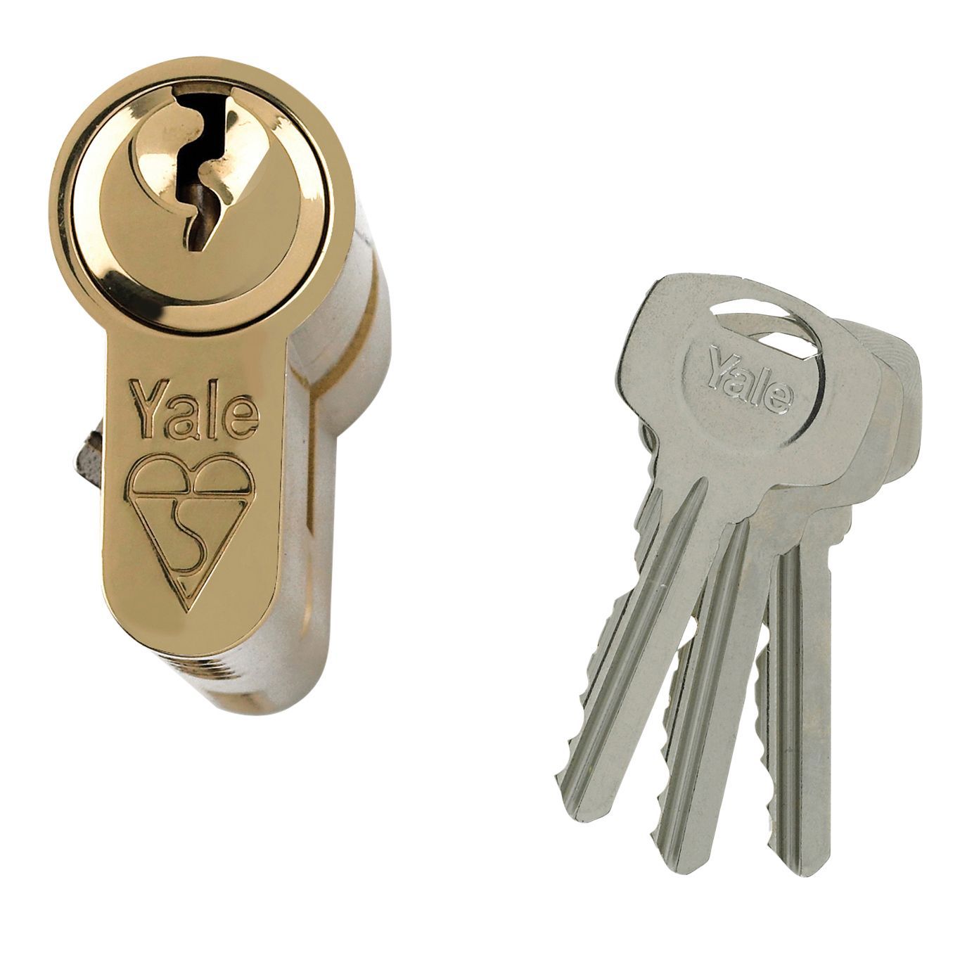 Yale Brass Effect Single Euro Cylinder Lock, (L)80mm (W)29mm Price Comparisons | Compare The Build