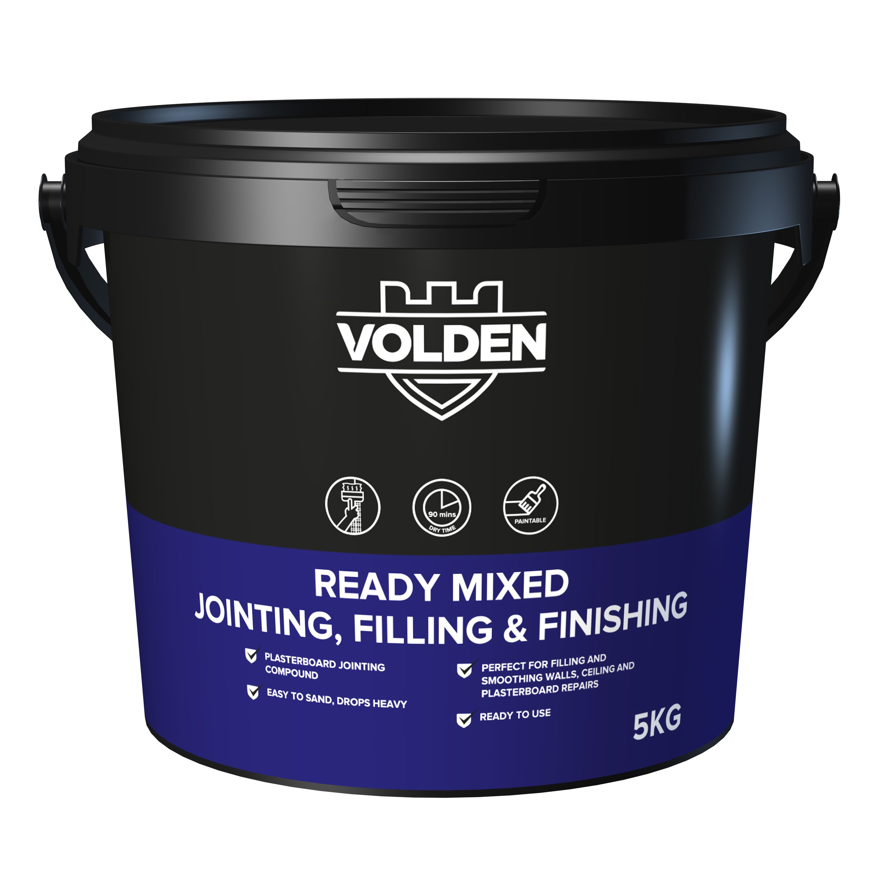 Volden Ready Mixed Plasterboard Jointing, Filling & Finishing Compound 5Kg 3L Tub Price Comparisons | Compare The Build