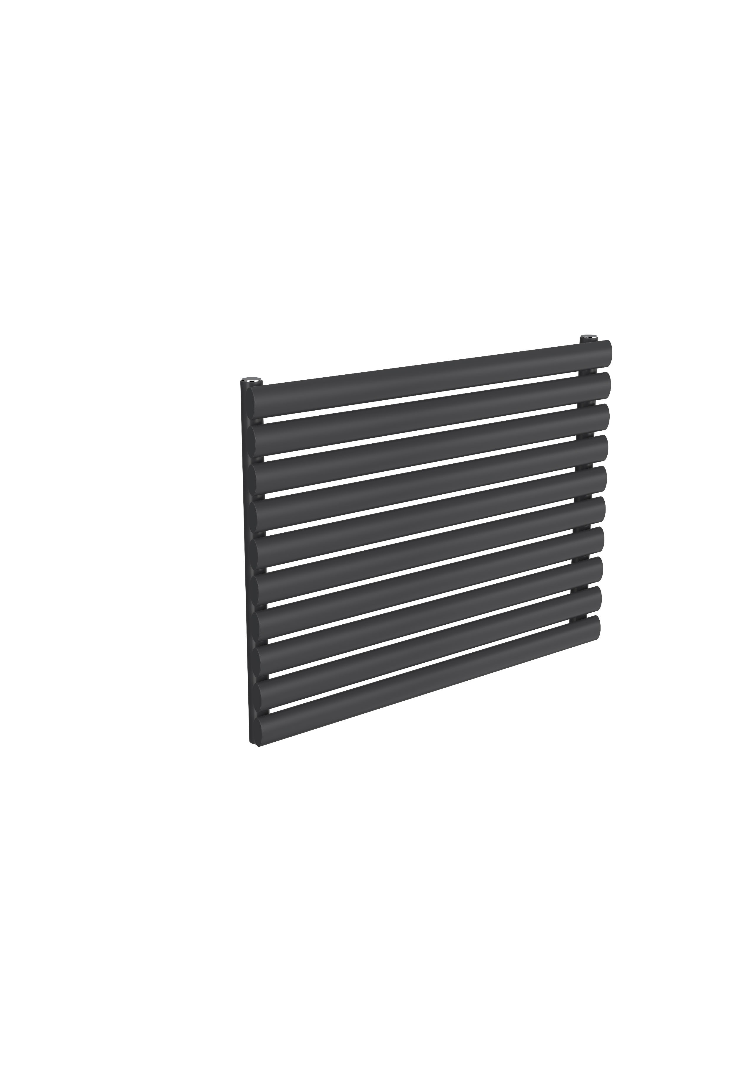 Reina Nevah Horizontal Designer Radiator, Anthracite, 590mm x 800mm Price Comparisons | Compare The Build