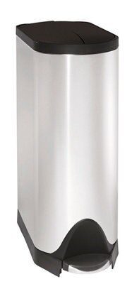 Simplehuman Butterfly Pedal Stainless Steel Oval Kitchen Bin, 30L | Compare The Build