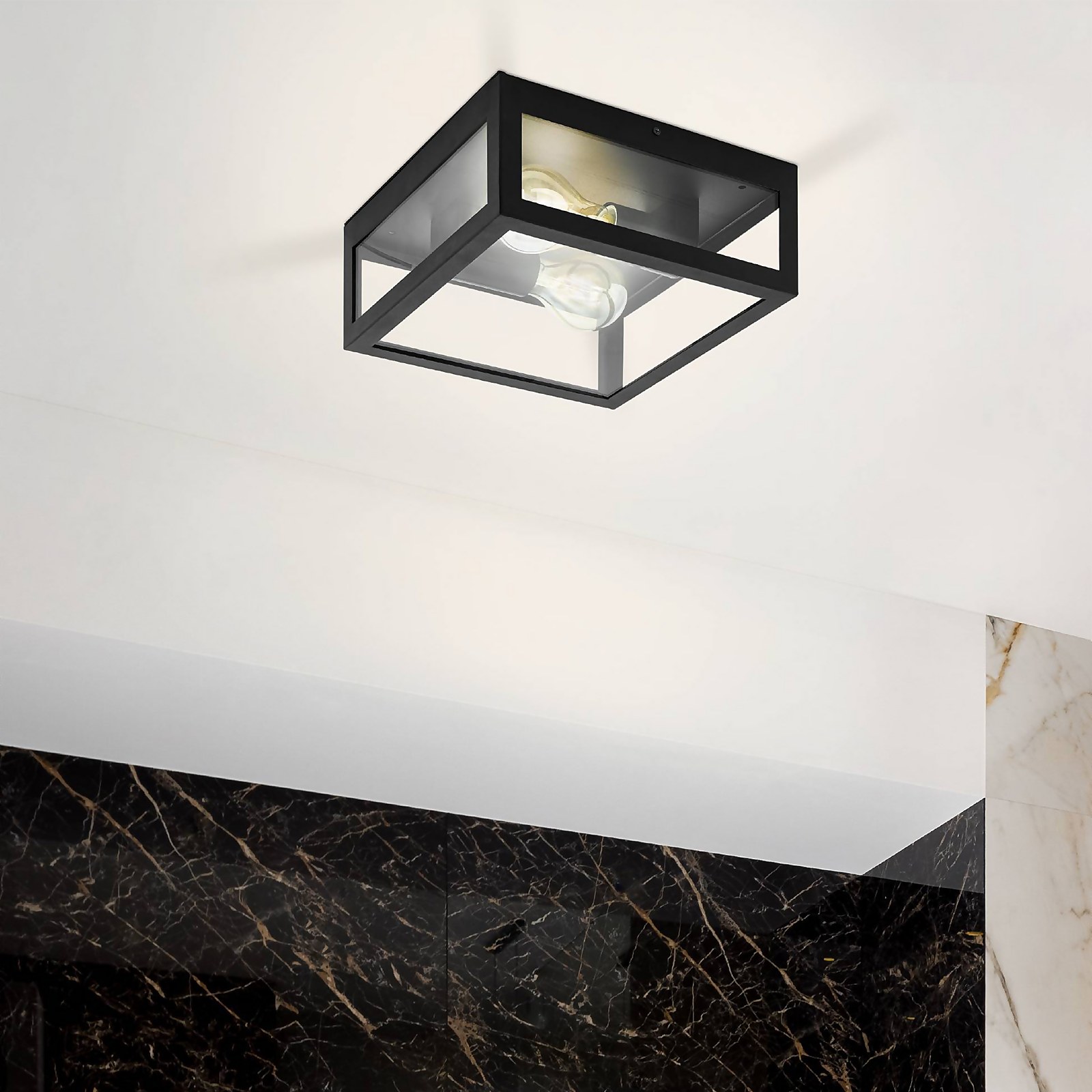 Eglo Amezola 2 Lamp Bathroom Ceiling/Wall Light | Compare The Build