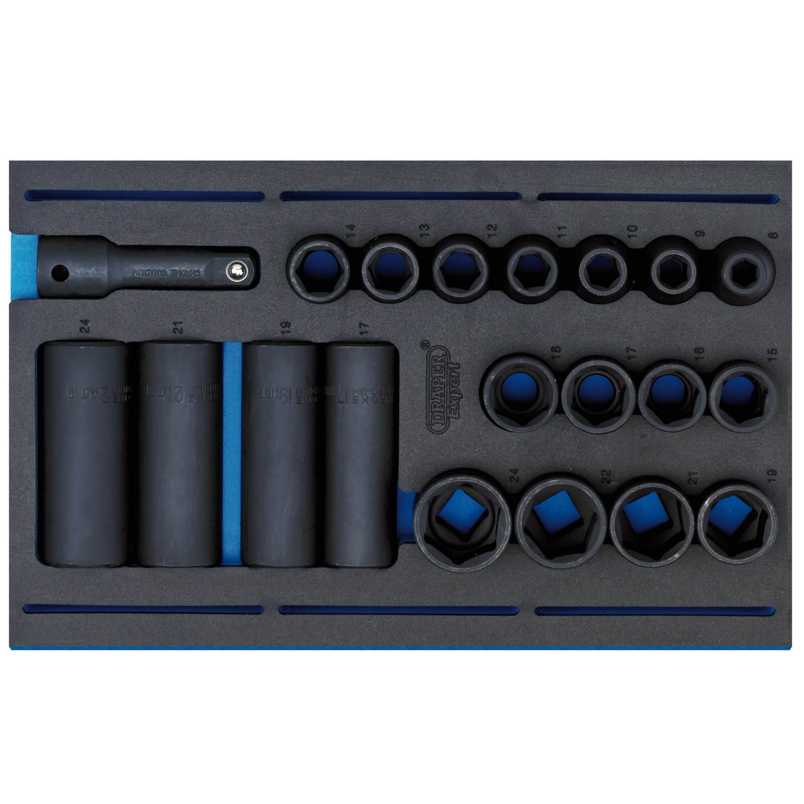 Draper 20 Piece 1/2" Drive Impact Socket Set In Eva Insert Tray 1/2" Price Comparisons | Compare The Build