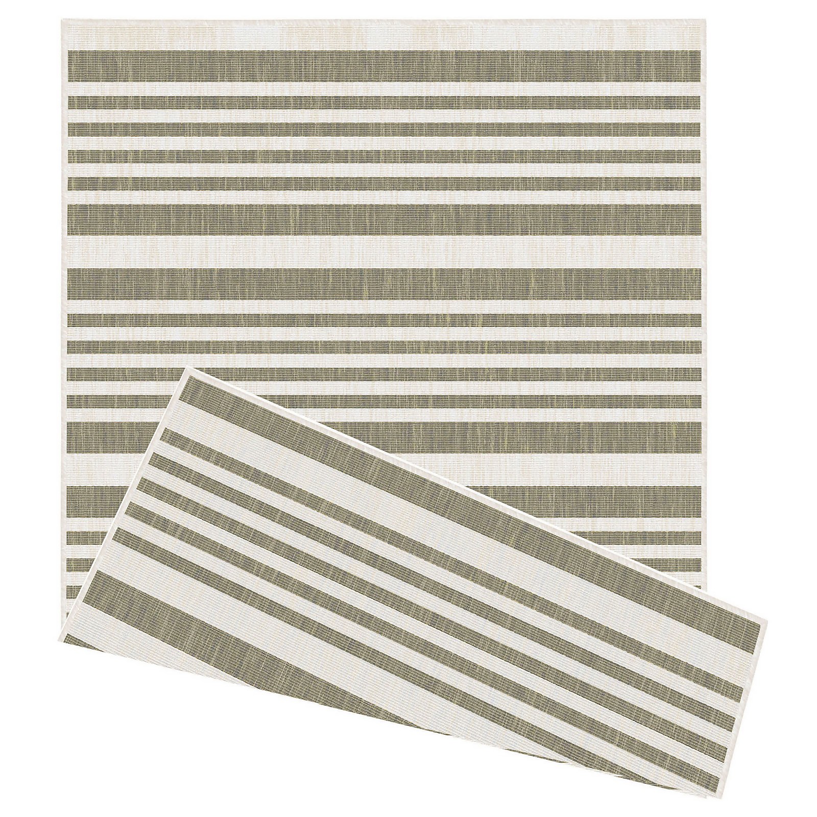 Duo Weave Indoor/Outdoor Rug - Stripes Natural - 160x230cm Price Comparisons | Compare The Build