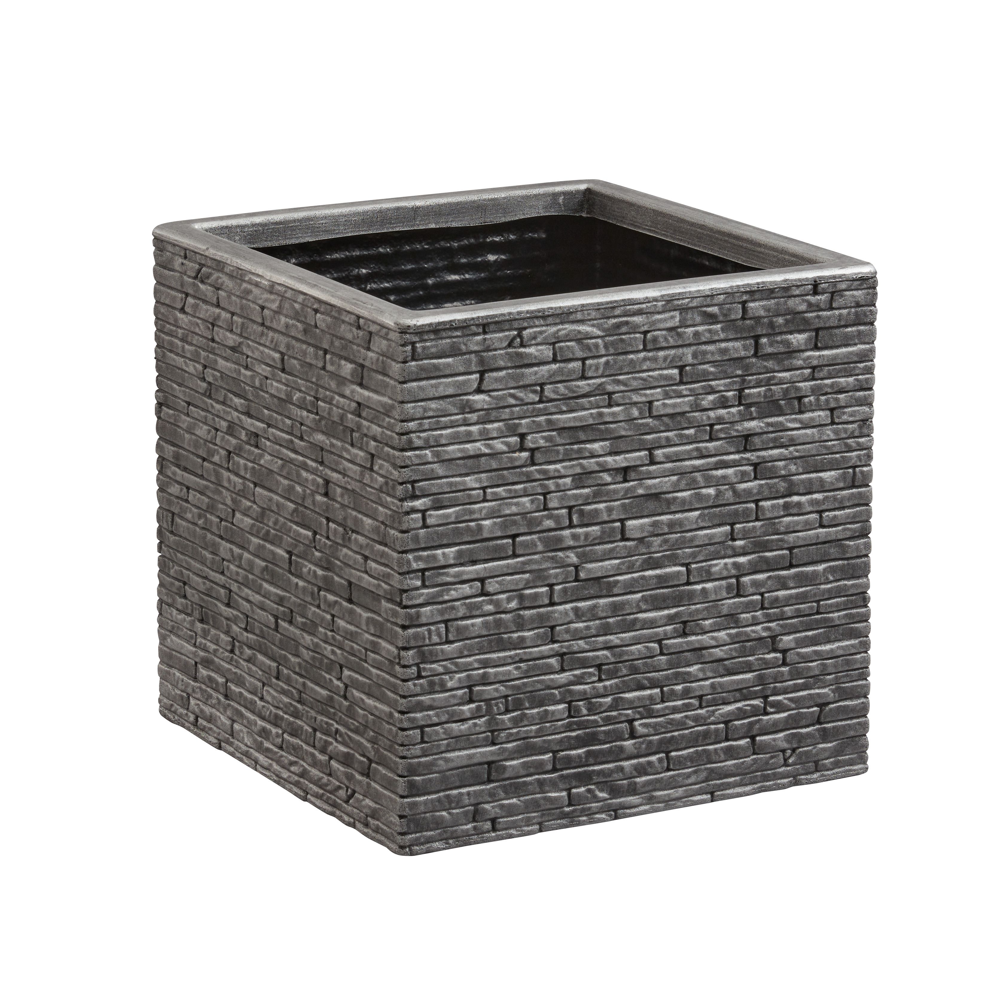 Verve Sinni Grey Square Planter 32Cm | Compare The Build