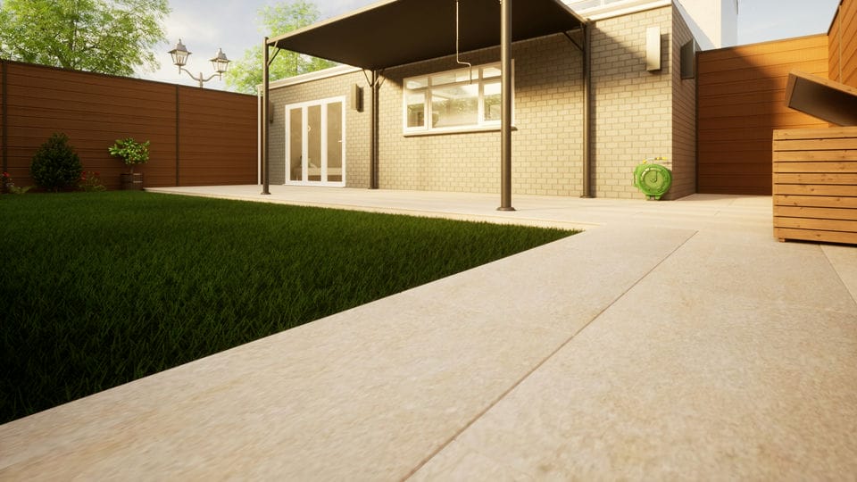 Porcelain Paving - 1200mm x 600mm x 20mm Golden Stone | Compare The Build