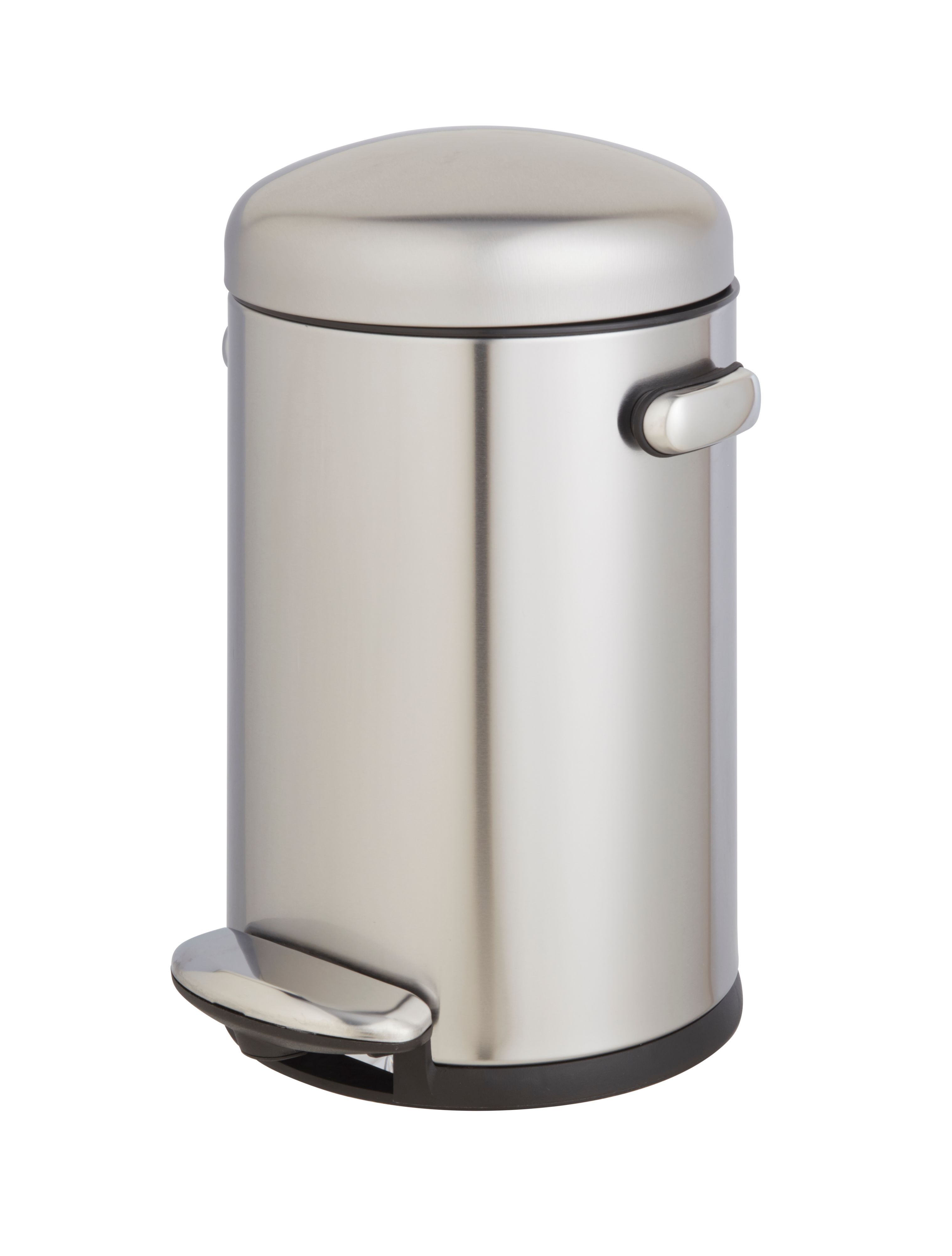 Simplehuman Silver Stainless Steel Round Bathroom Pedal Bin, 4.5L | Compare The Build