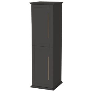 Duarti by Calypso Kentchurch Strata Grey Wall Hung Tower with Brass Handles - 340mm Price Comparisons | Compare The Build