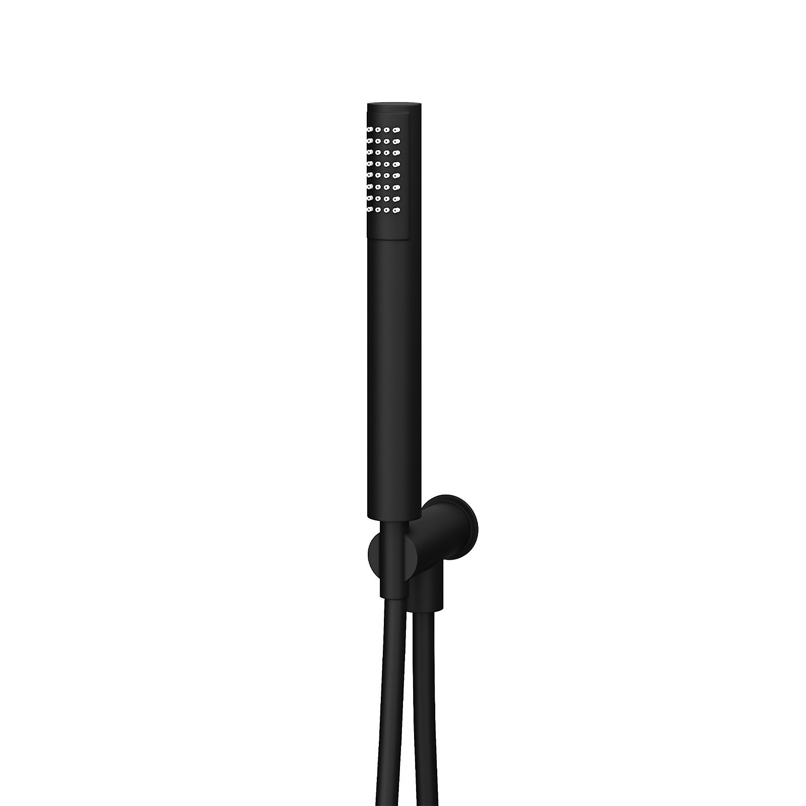 Shower Handset, with Hose, Wall Outlet and Holder - Matt Black Finish | Compare The Build