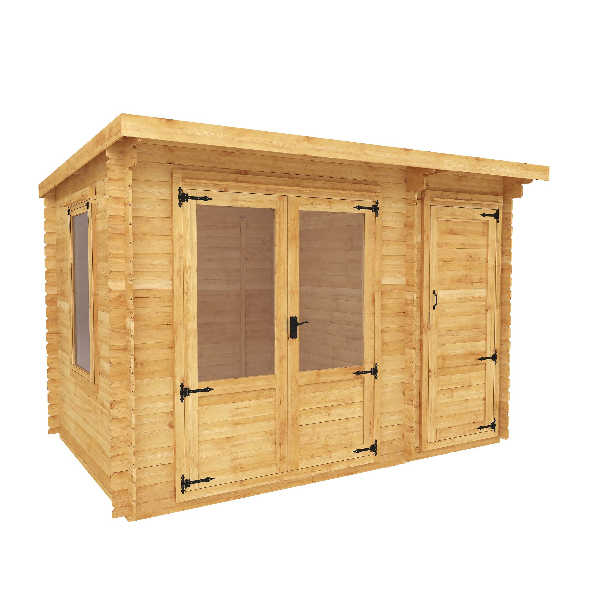 Mercia 3.5X2.4M Pent Tongue & Groove Cabin With Double Door Price Comparisons | Compare The Build