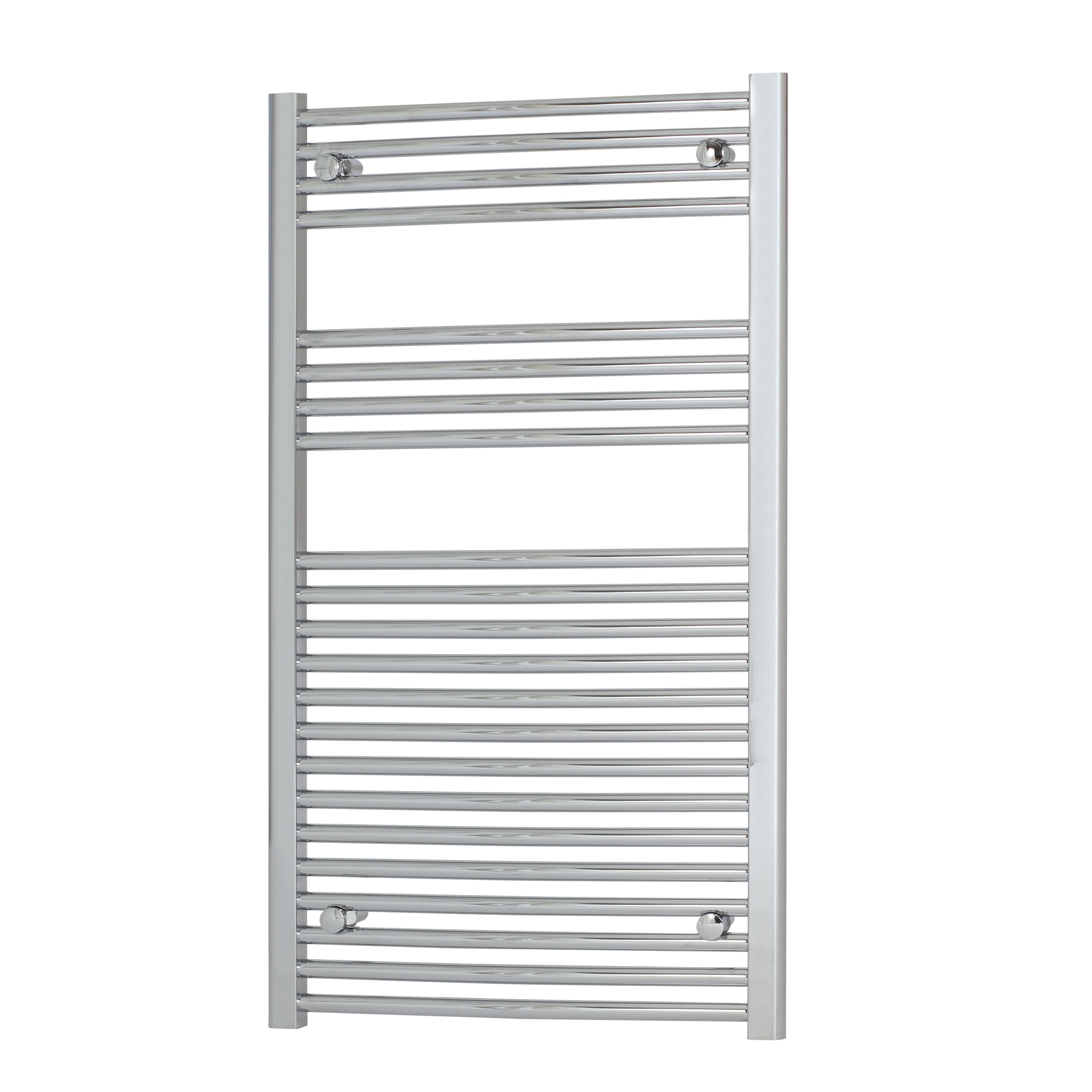 Flomasta Curved Chrome Effect Vertical Curved Towel Radiator (W)600mm X (H)1100mm | Compare The Build