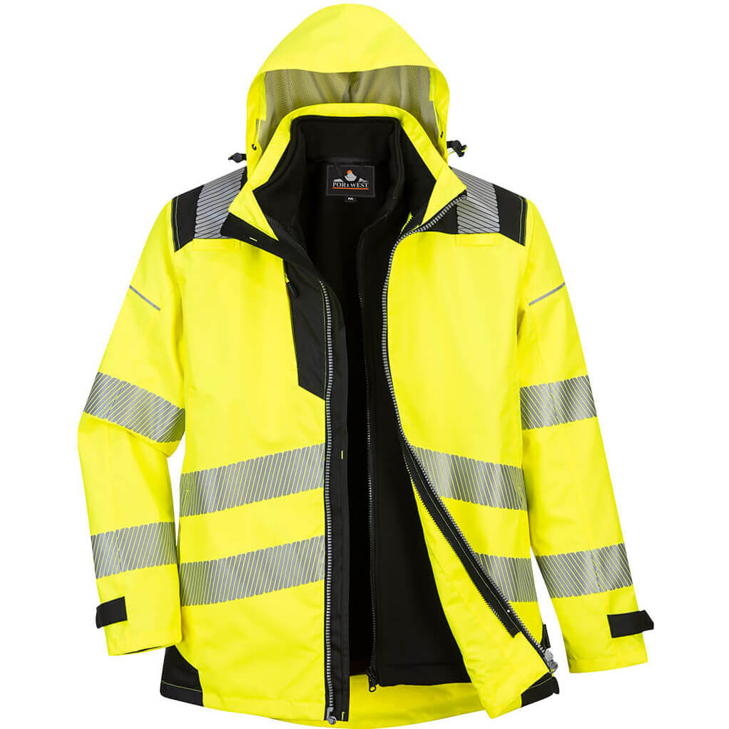 Oxford Weave 300D PW3 3 in 1 Class 3 Hi Vis Jacket Yellow / Black S Price Comparisons | Compare The Build