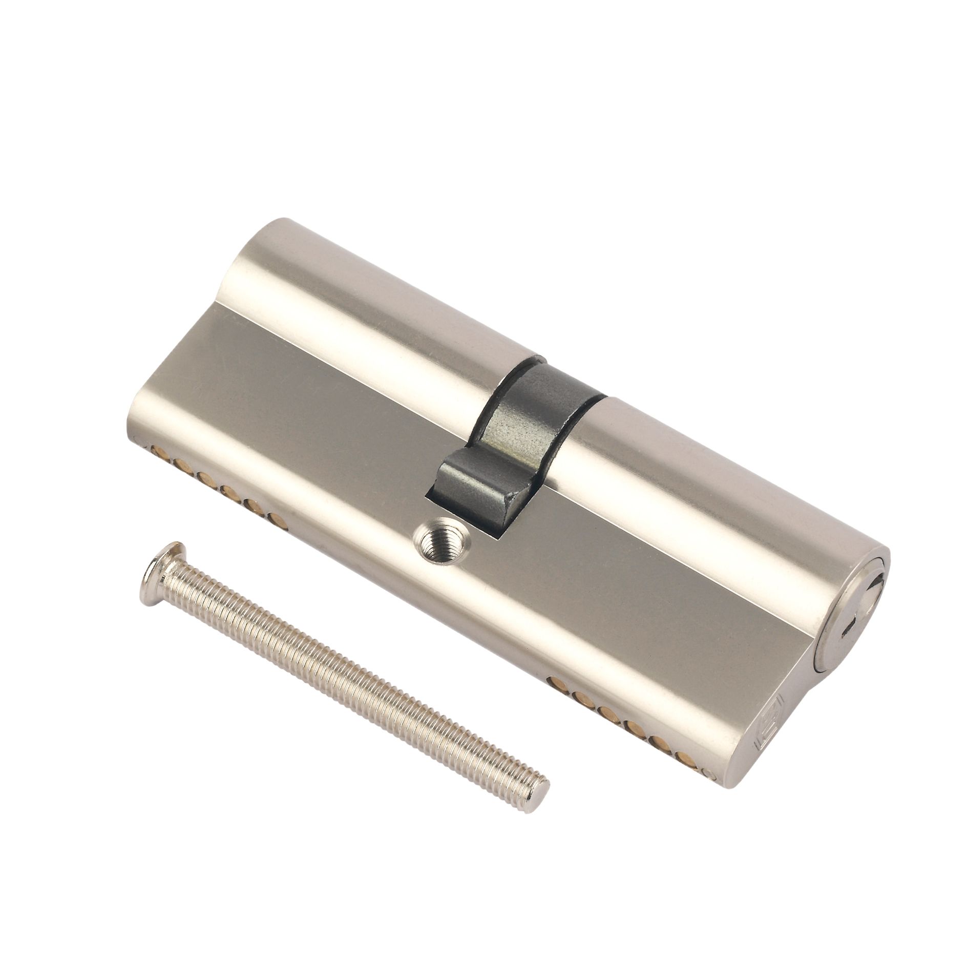 Smith & Locke Nickel Effect Brass Single Euro Cylinder Lock, (L)100mm (W)33mm Price Comparisons | Compare The Build