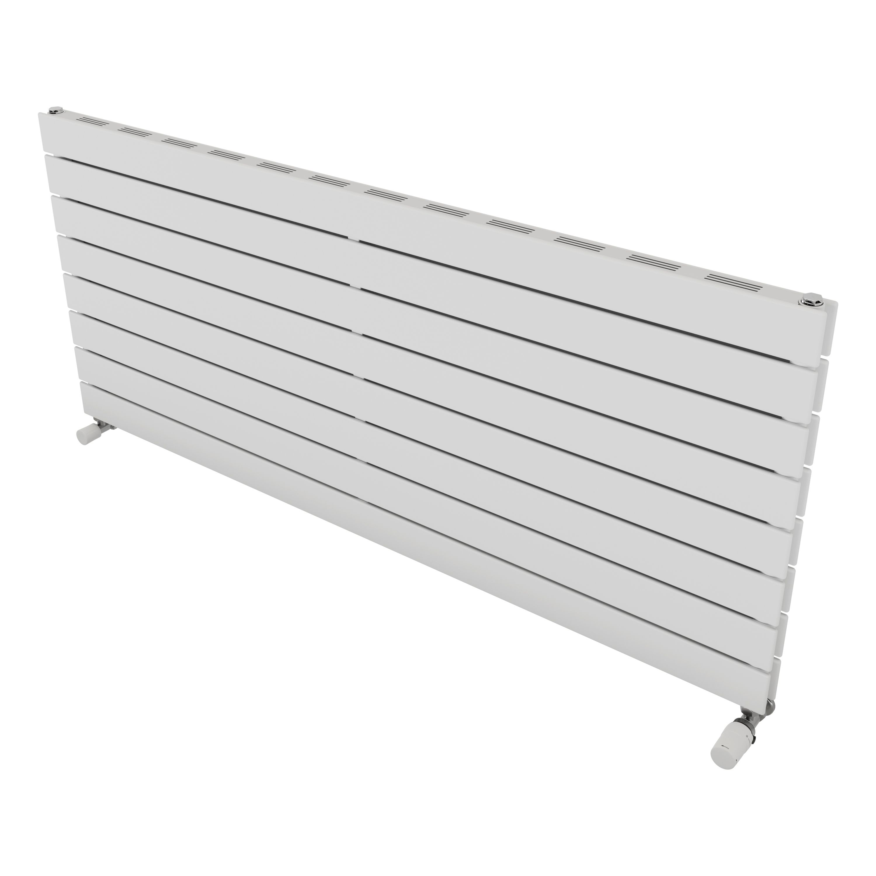 Ximax Vertirad Slimline Duplex Deluxe Satin White Horizontal Designer Panel Radiator, (W)1400mm X (H)595mm Price Comparisons | Compare The Build