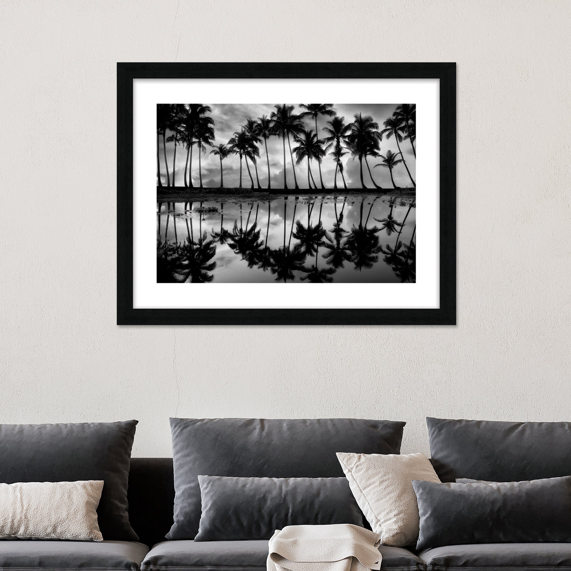 The Art Group Palm Reflection Framed Print Black and white Price Comparisons | Compare The Build