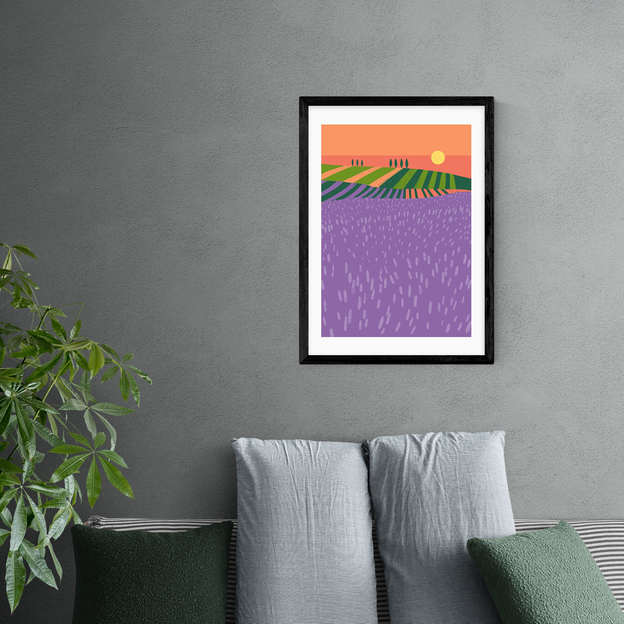 East End Prints Lavender Fields Print Purple/Green/Yellow Price Comparisons | Compare The Build