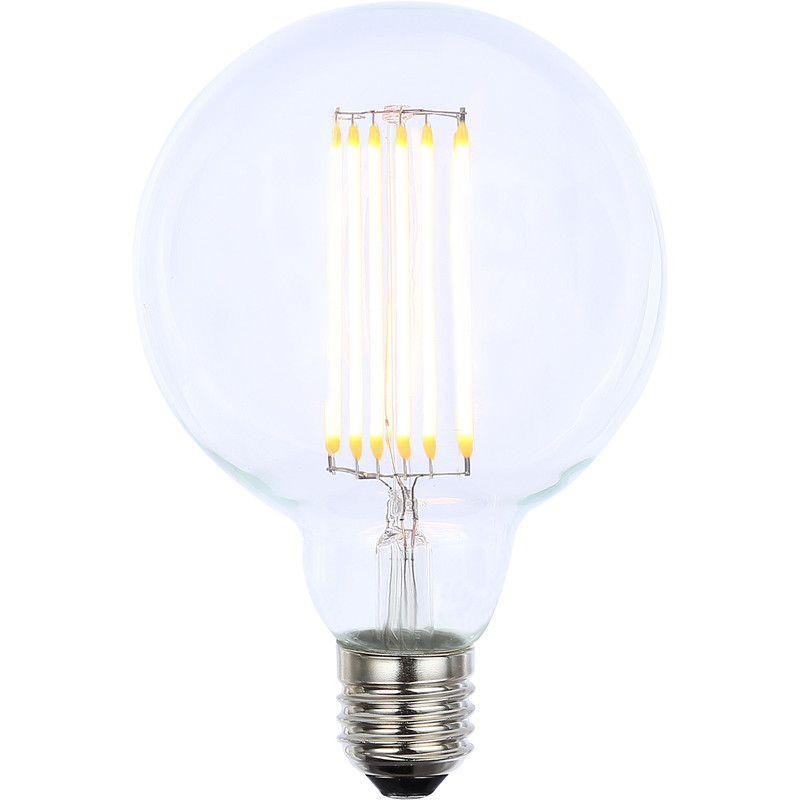 Inlight Vintage LED Filament G95 Dimmable Globe Bulb Lamp 6W ES 550lm Clear | Compare The Build