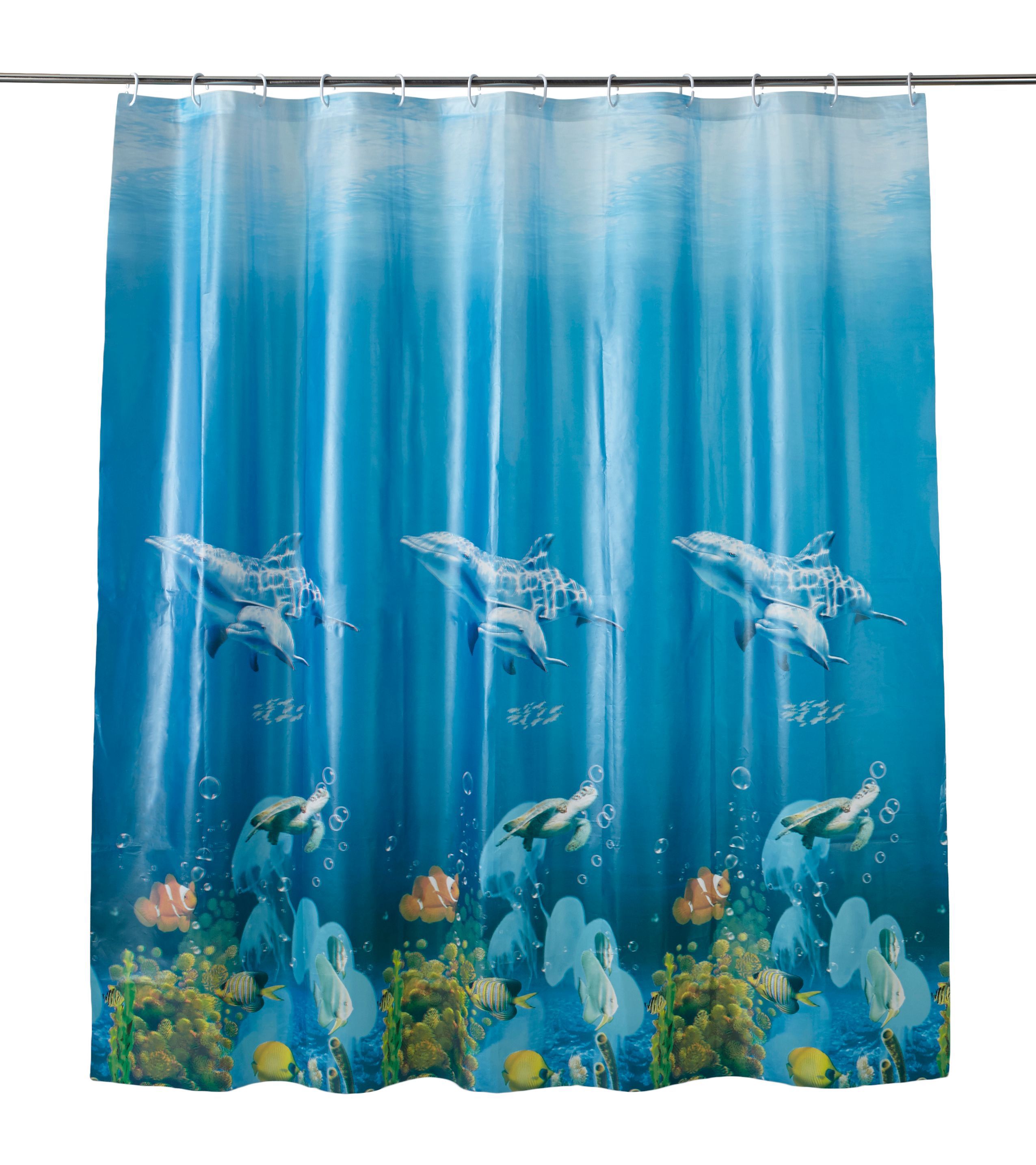 Cooke & Lewis Andrano Multicolour Seafloor Shower Curtain (L)1800mm Price Comparisons | Compare The Build