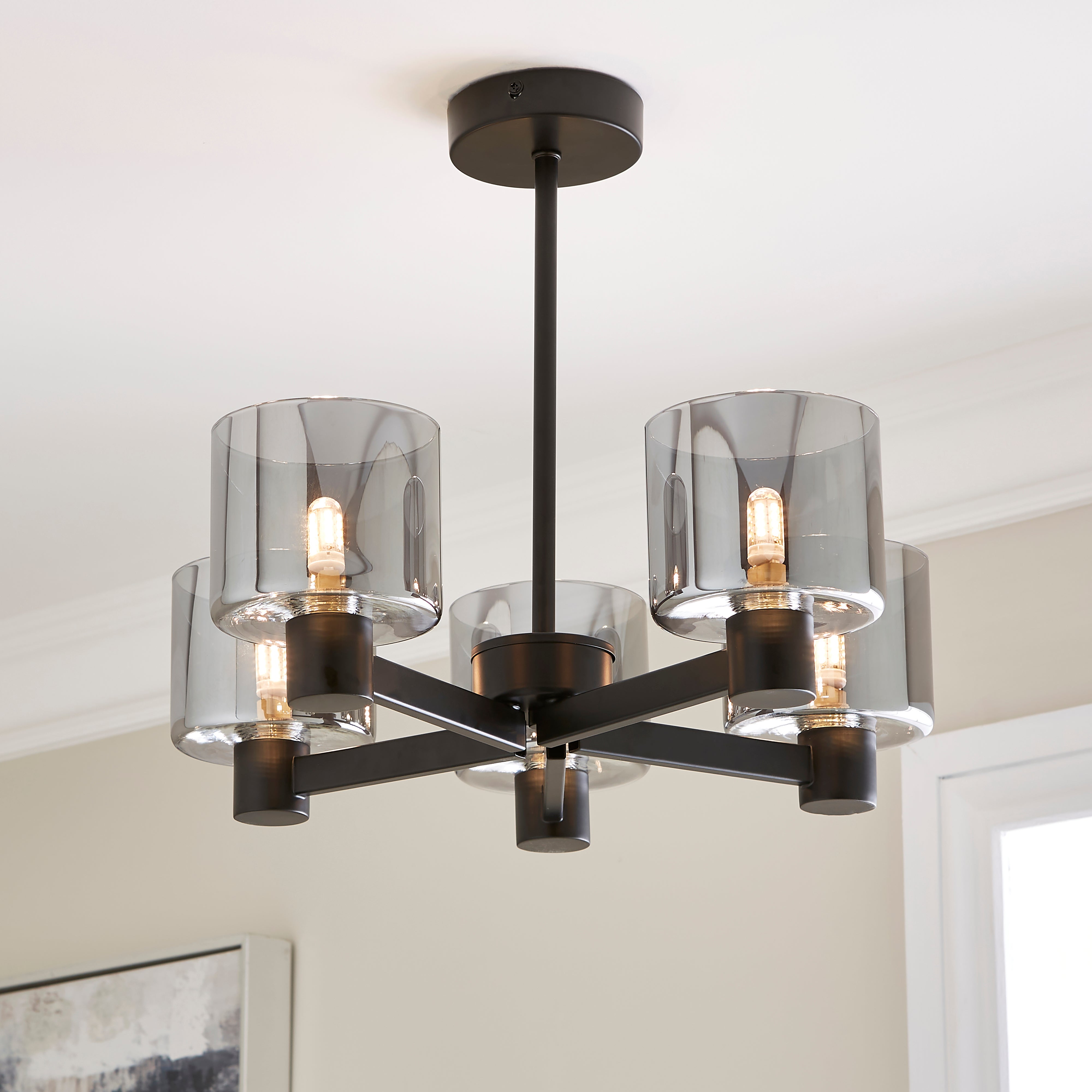 Erin 5 Light Ceiling Fitting Black Price Comparisons | Compare The Build