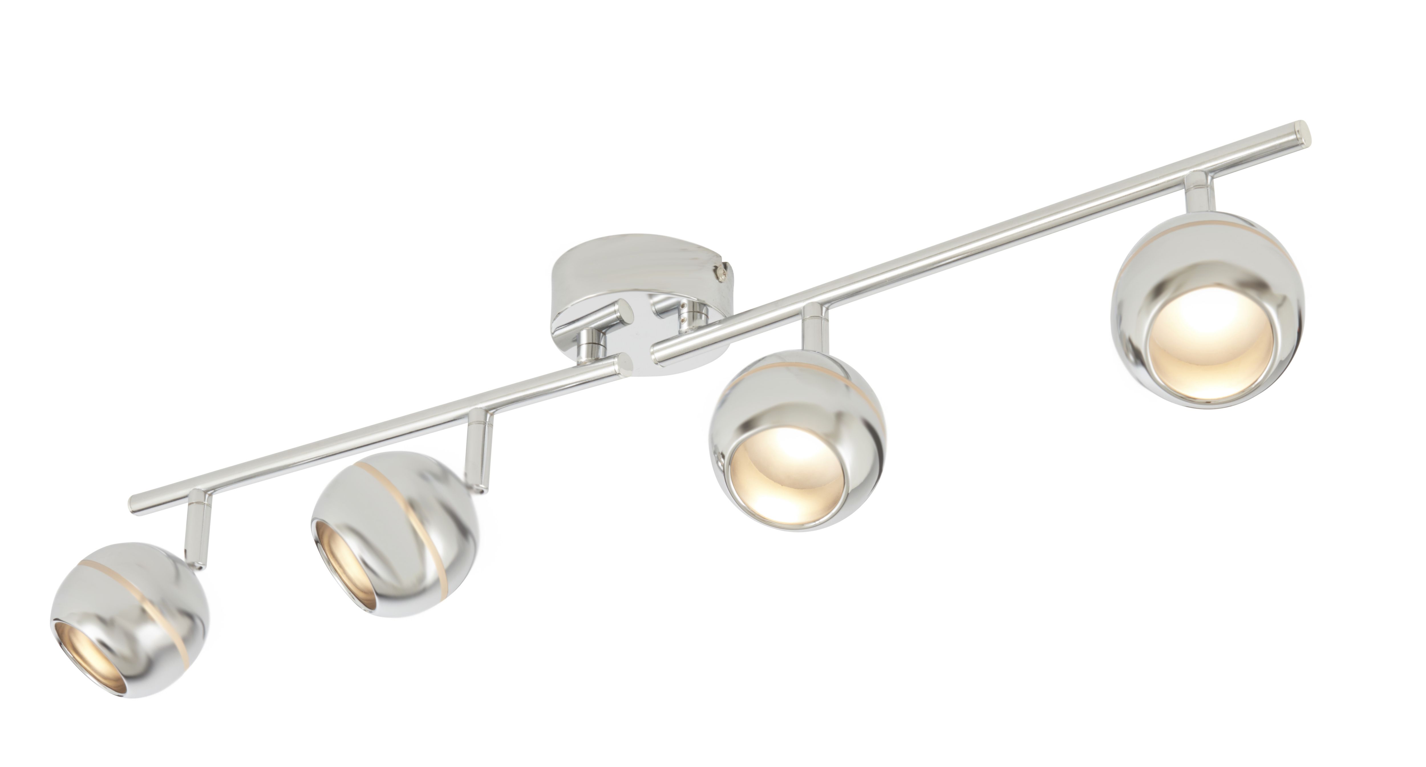 Colours Melanippe Gloss Chrome Effect 4 Light Spotlight Price Comparisons | Compare The Build
