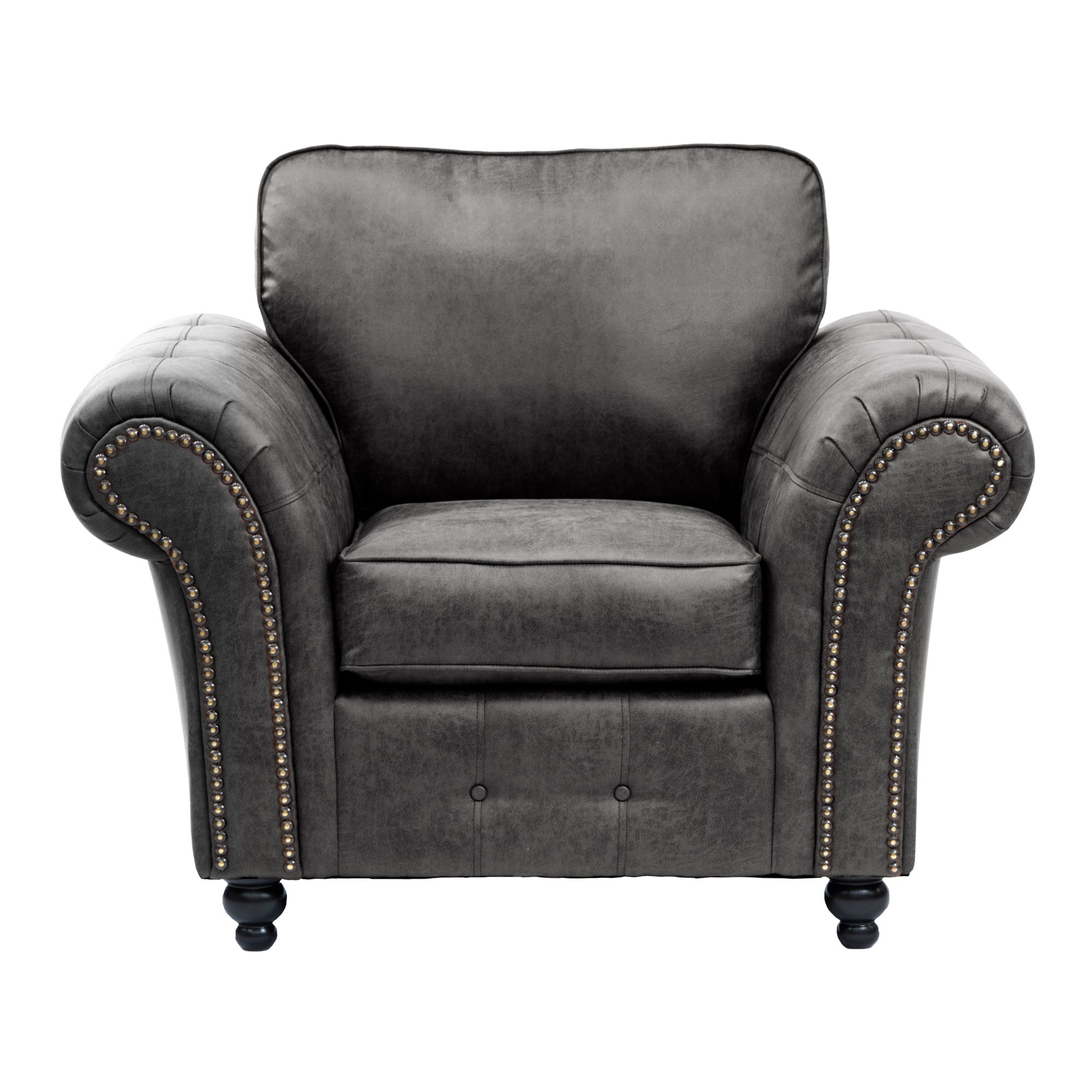 Oakland Soft Faux Leather Armchair Black Price Comparisons | Compare The Build