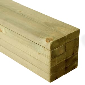 Wickes Treated Sawn Timber - 22 x 47 x 2400mm - Pack of 10 Price Comparisons | Compare The Build