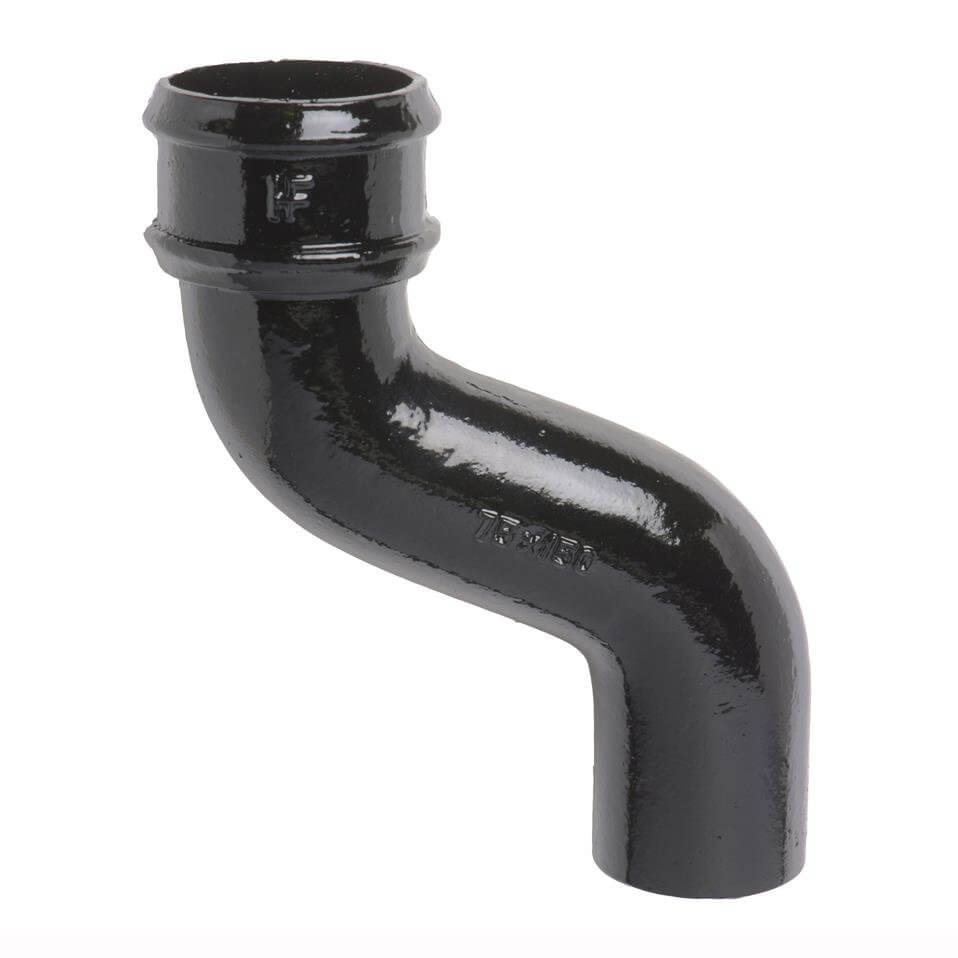 Cast Iron Round Downpipe Offset - 150mm Projection 100mm Black Price Comparisons | Compare The Build