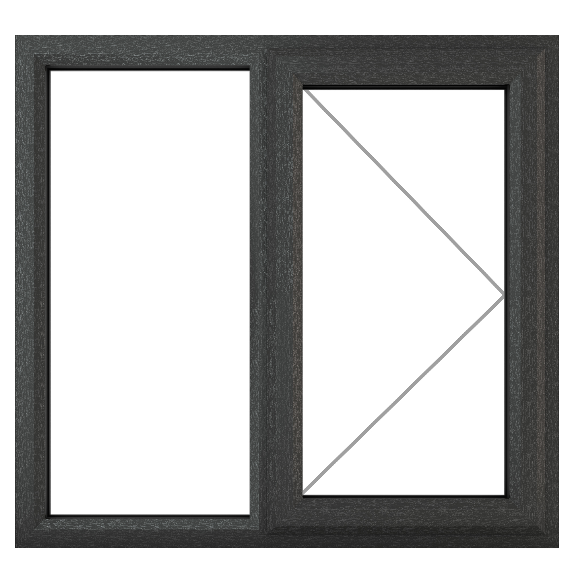 Crystal Grey Upvc Casement Clear Window 2P Right Hand Opening 1190 mm x 965 mm Price Comparisons | Compare The Build