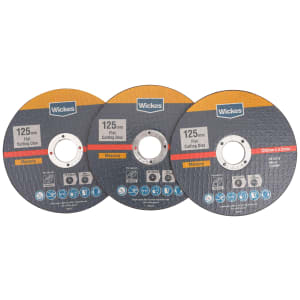 Wickes Masonry Flat Cutting Disc 125mm  Pack of 3 Price Comparisons | Compare The Build