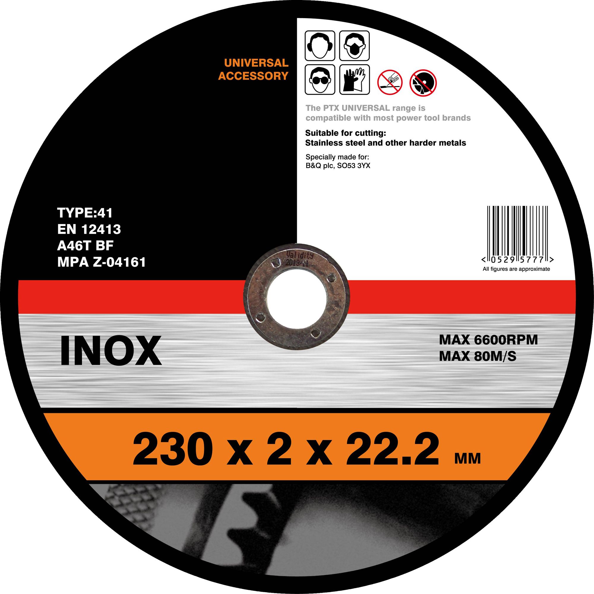 Ptx Straight Inox Cutting Disc (Dia)230mm Price Comparisons | Compare The Build