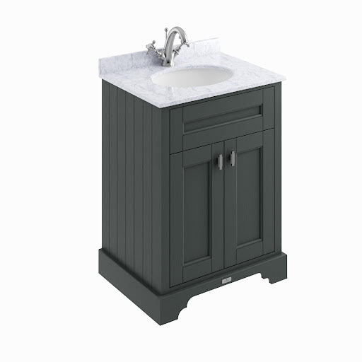 BC Designs Victrion Freestanding Traditional Vanity Unit & White Basin 600mm - Dark Grey Price Comparisons | Compare The Build