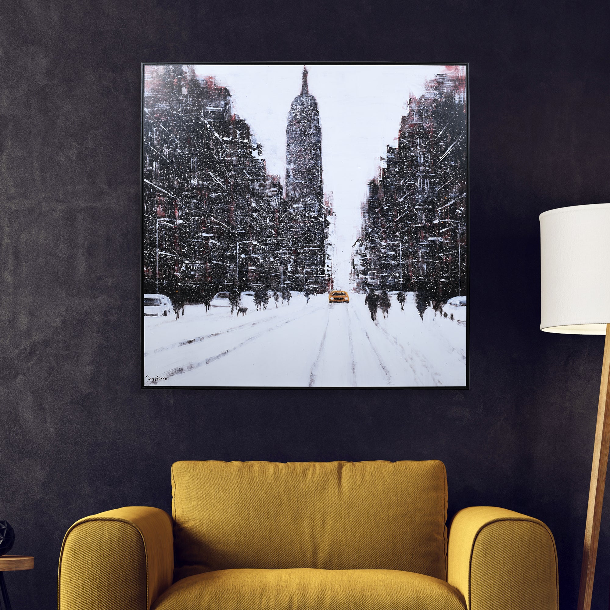 The Art Group Premium Edit One Brave Taxi - Manhattan Framed Print Black and white Price Comparisons | Compare The Build