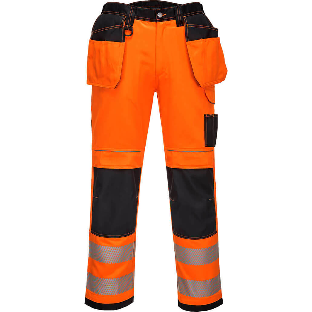 Portwest PW3 Hi Vis Stretch Holster Trousers Orange / Black 42" 31" Price Comparisons | Compare The Build