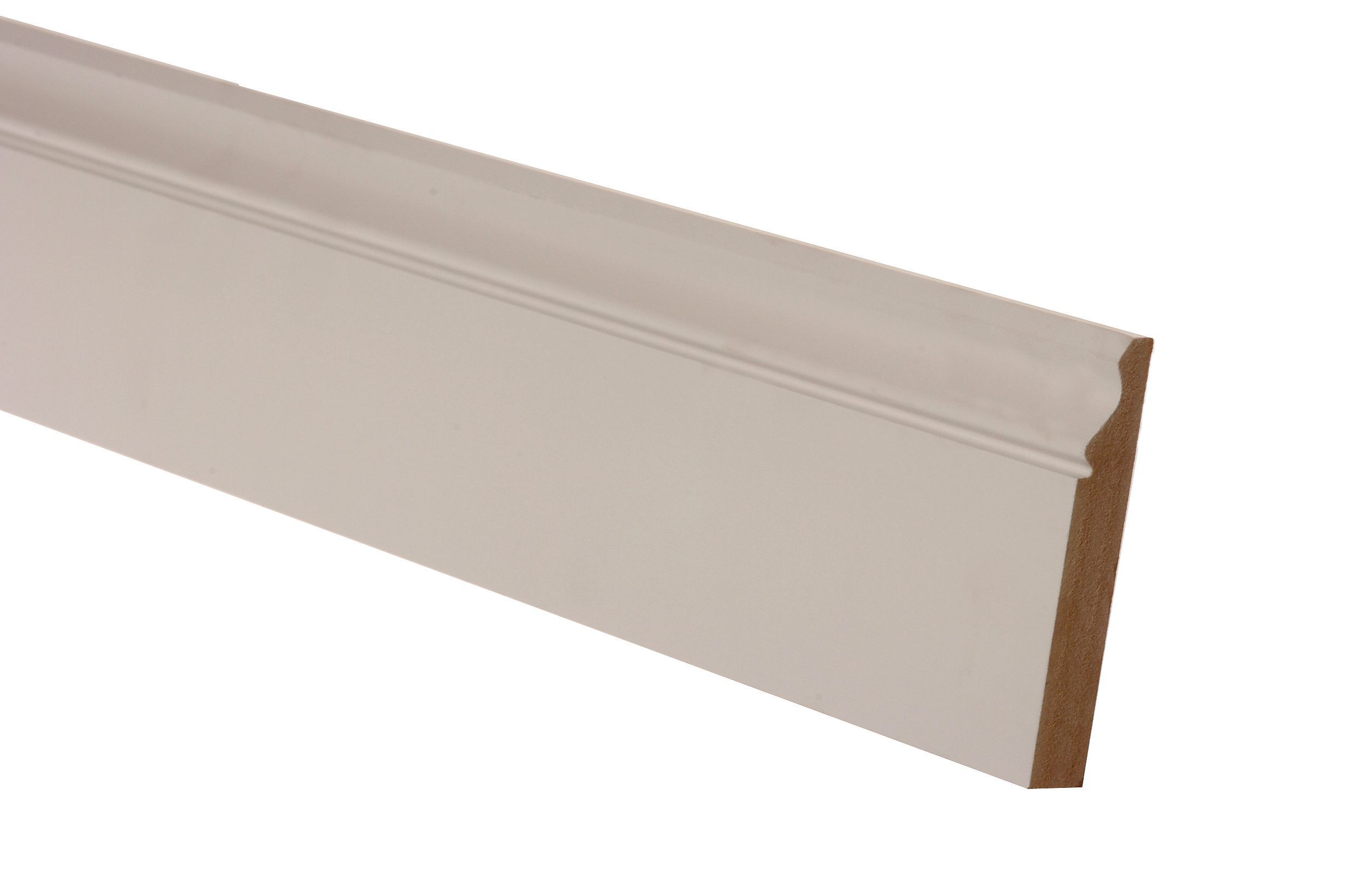 Metsä Wood Primed White MDF Ogee Softwood Skirting board (L)2.4m (W)119mm (T)18mm, Pack of 2 Price Comparisons | Compare The Build