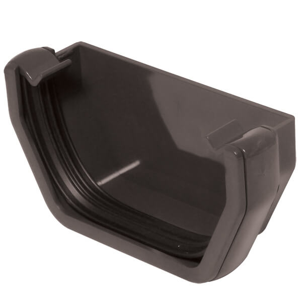FloPlast Square Gutter External Stopend - 114mm Anthracite Grey Price Comparisons | Compare The Build